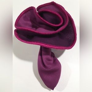 Pocket square round by squaretrap.Double sided color stitched borders handmade